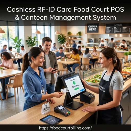 Cashless RF-ID Card Food Court POS & Canteen Management System